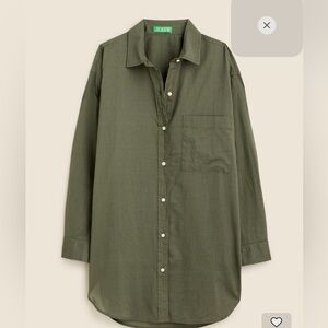 J. Crew cotton voile button down coverup